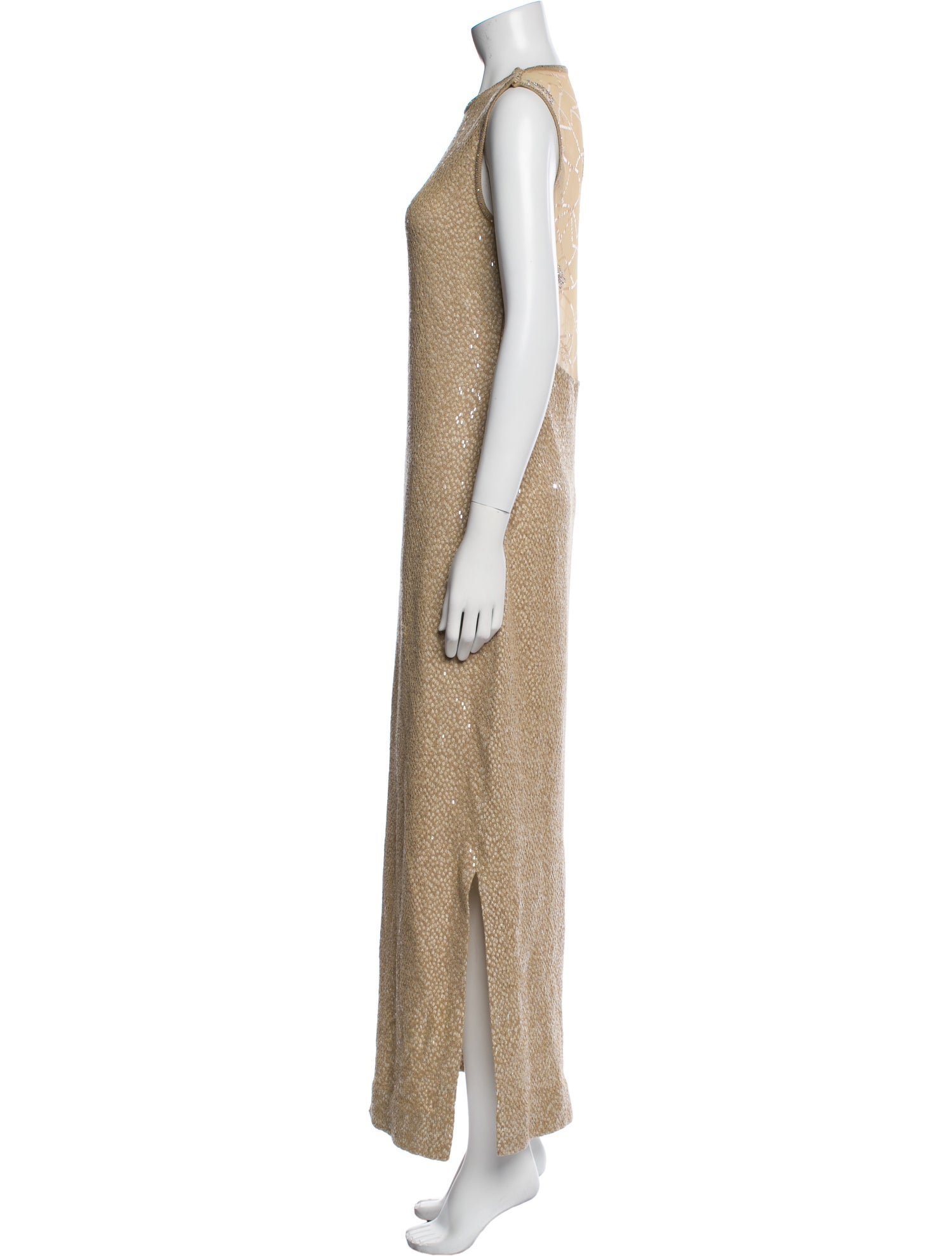 St. John Couture Crew Neck Long Dress