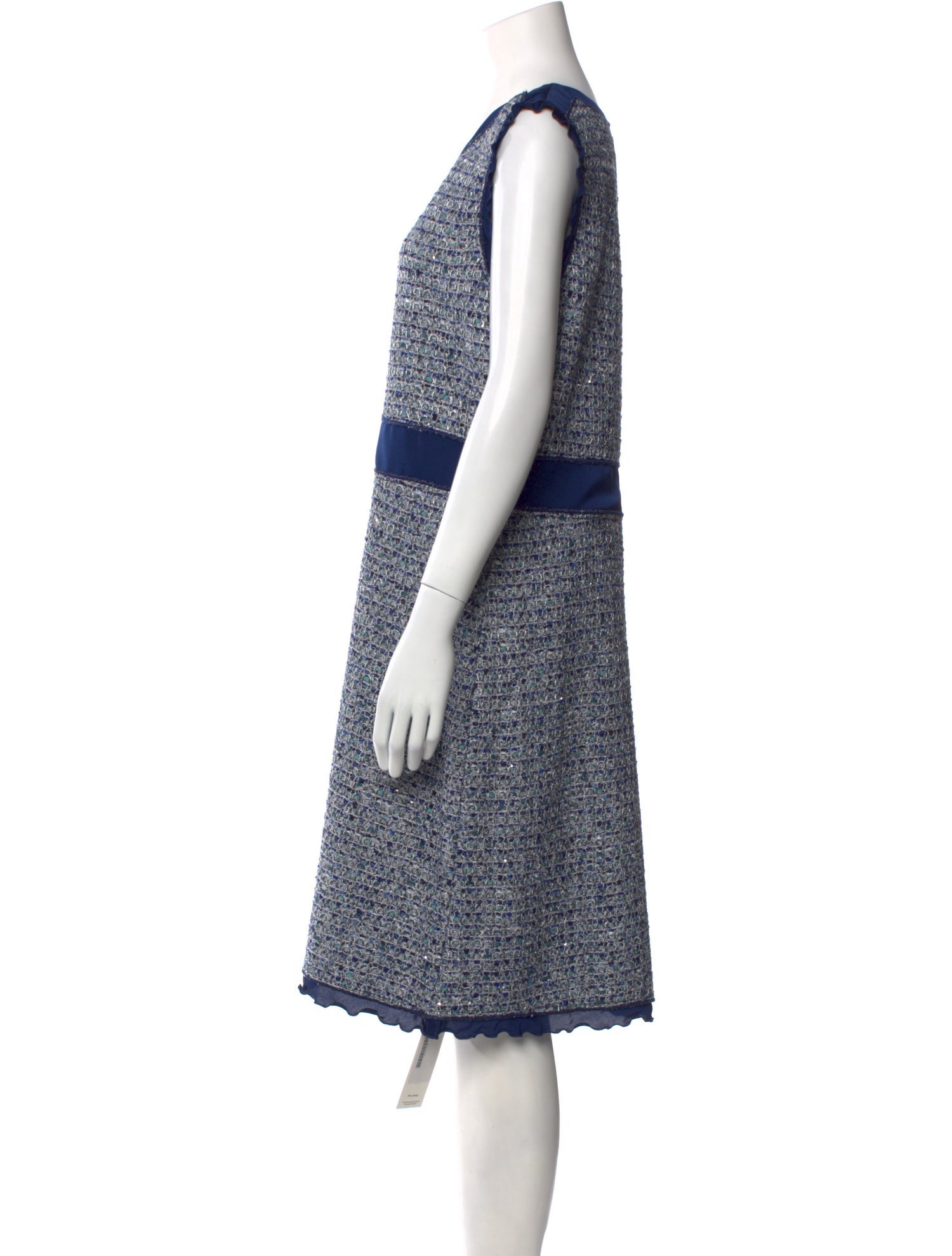 St. John Scoop Neck Knee-Length Dress