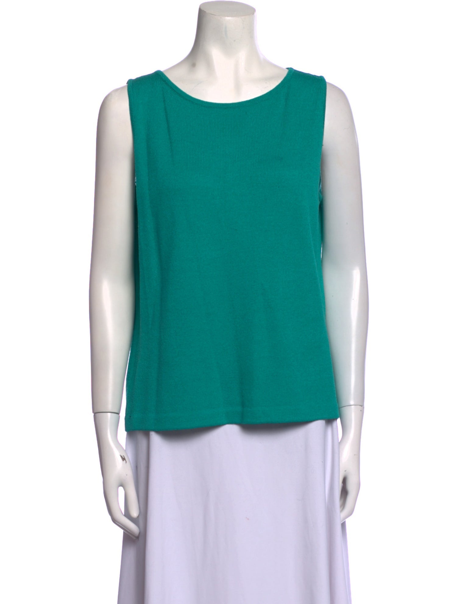 St. John Scoop Neck Sleeveless Top