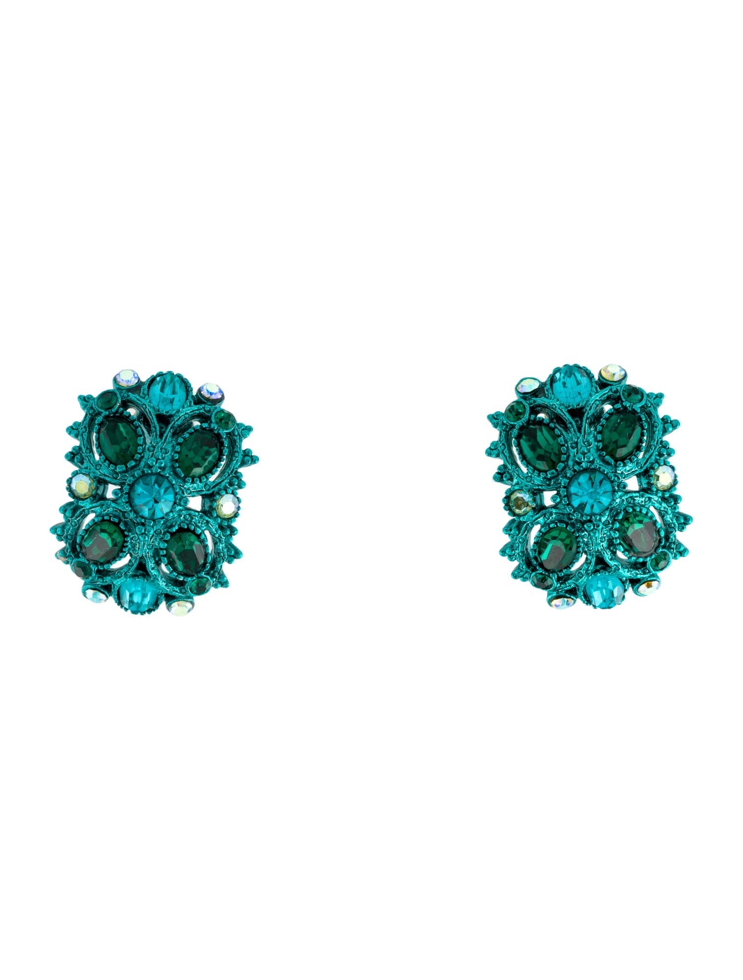 St. John Crystal Clip-On Earrings