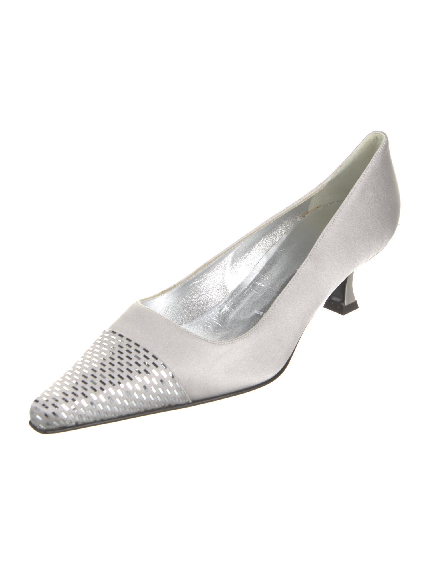 St. John Satin Sequin Embellishments Pumps