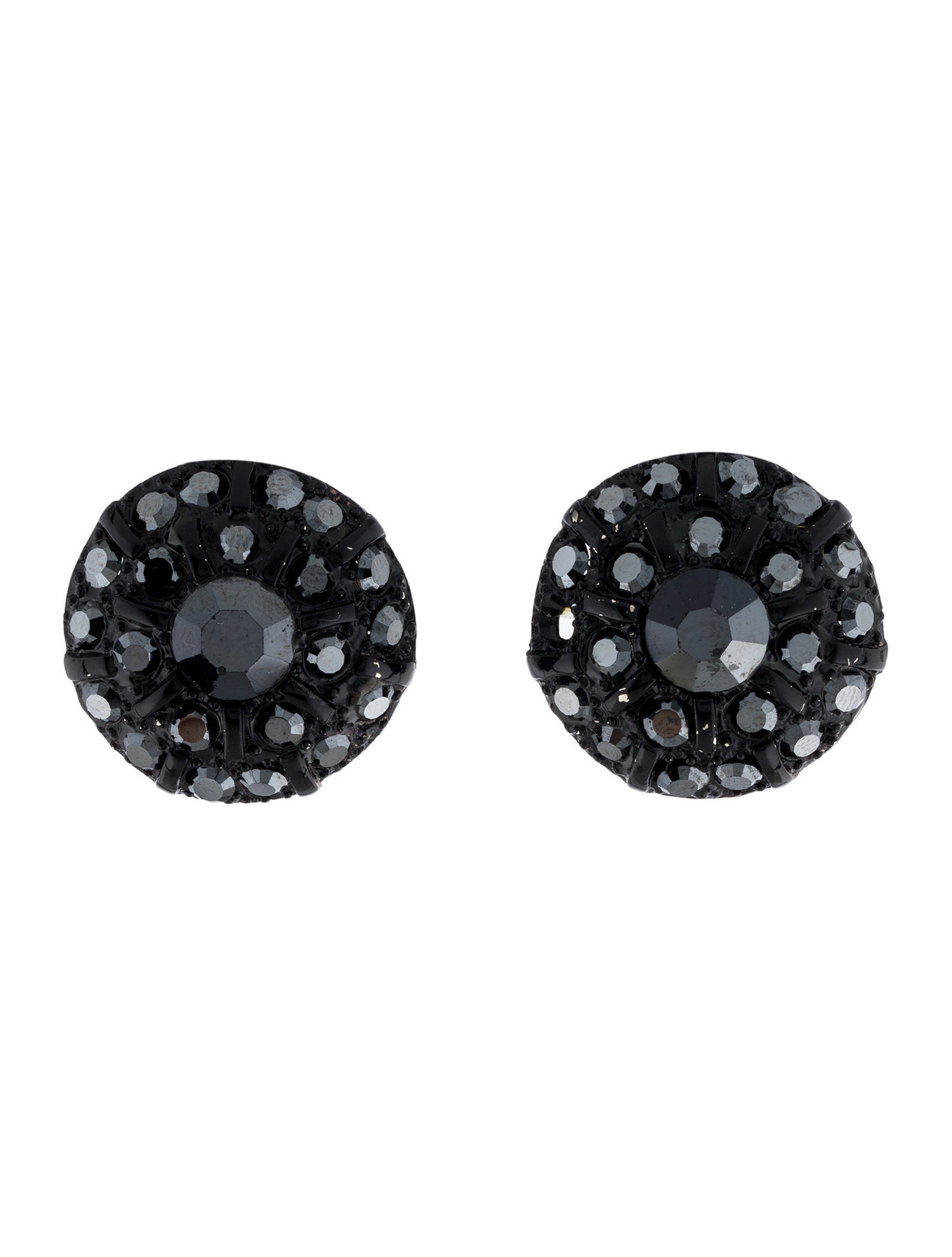 St. John Crystal Clip-On Earrings