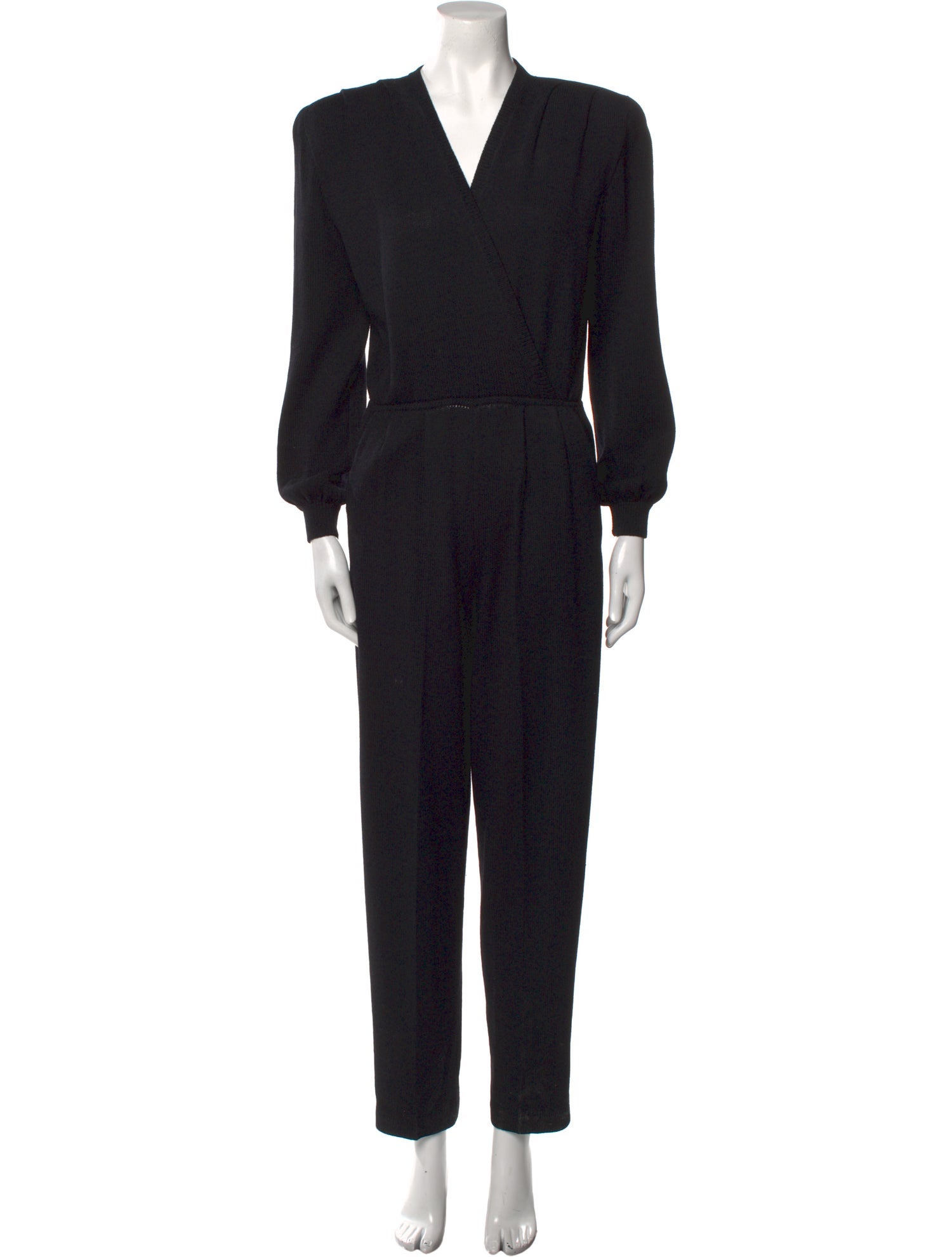 St. John Wool V-Neck Jumpsuit