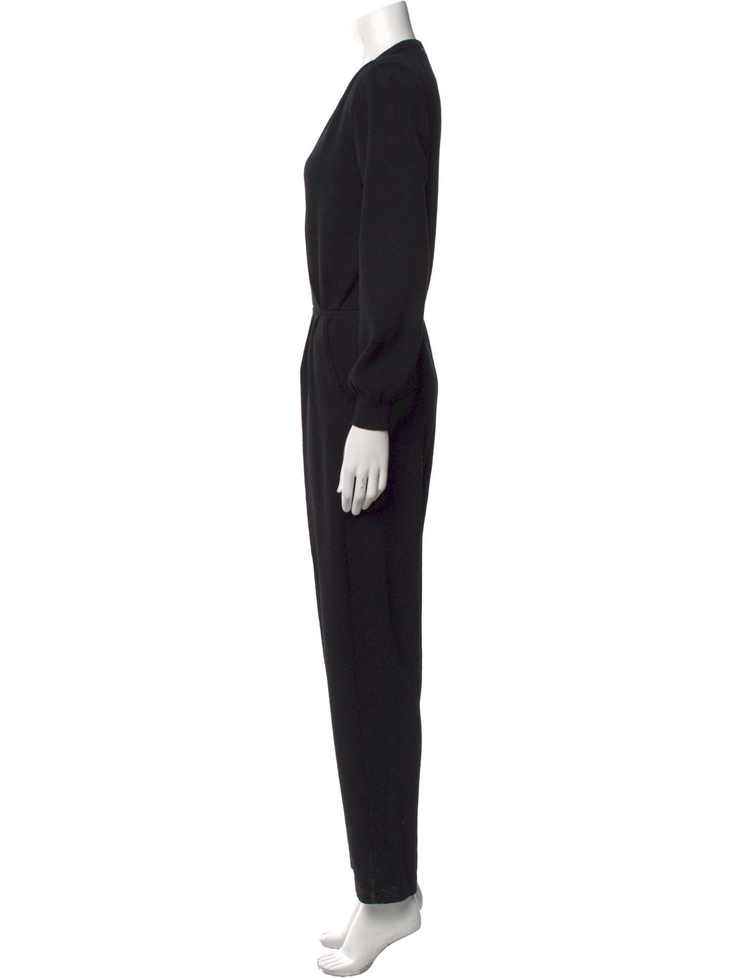 St. John Wool V-Neck Jumpsuit