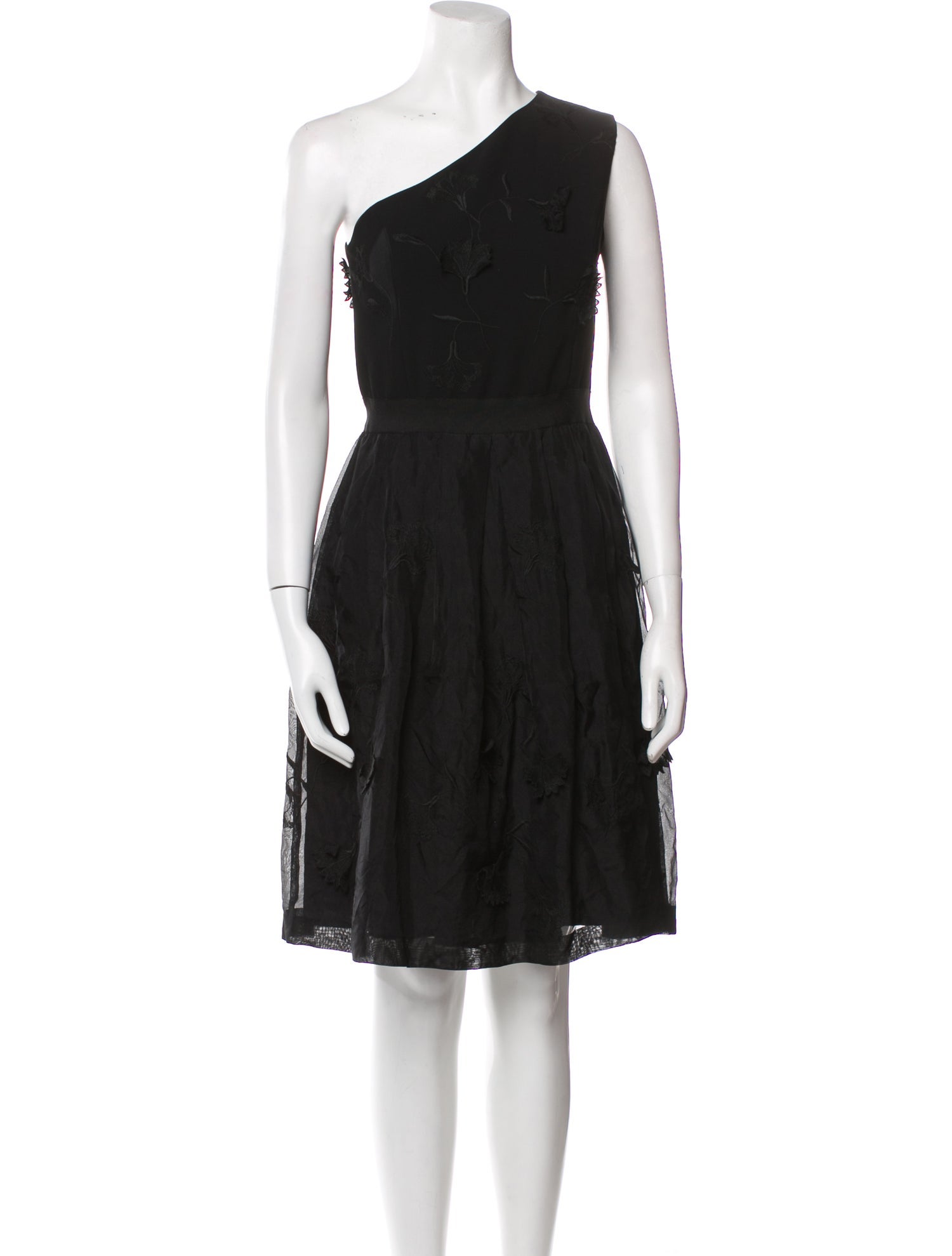 St. John One-Shoulder Knee-Length Dress