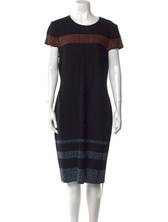 St. John Printed Knee-Length Dress w/ Tags