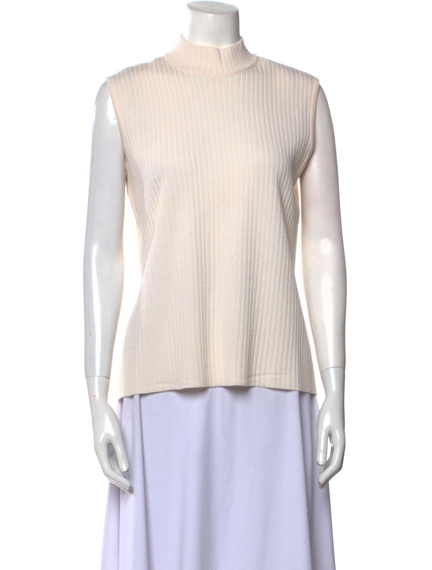 St. John Wool Mock Neck Sweater