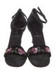 St. John Satin Sequin Embellishments Sandals