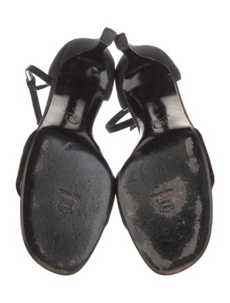 St. John Satin Sequin Embellishments Sandals