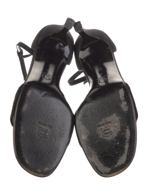 St. John Satin Sequin Embellishments Sandals