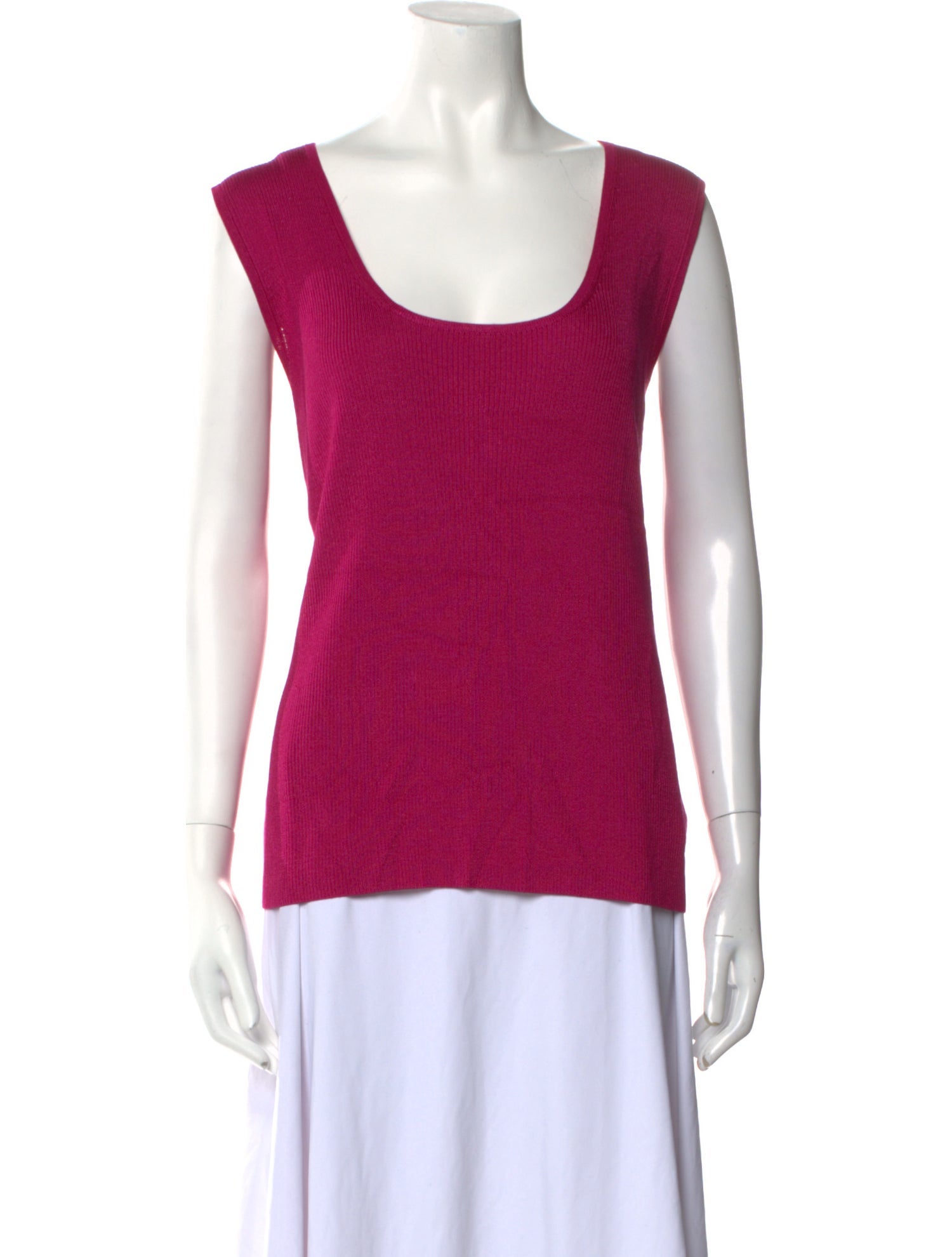 St. John Wool Scoop Neck Top