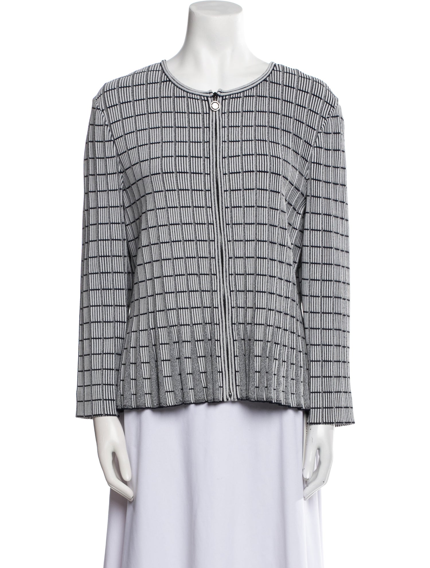 St. John Plaid Print Evening Jacket