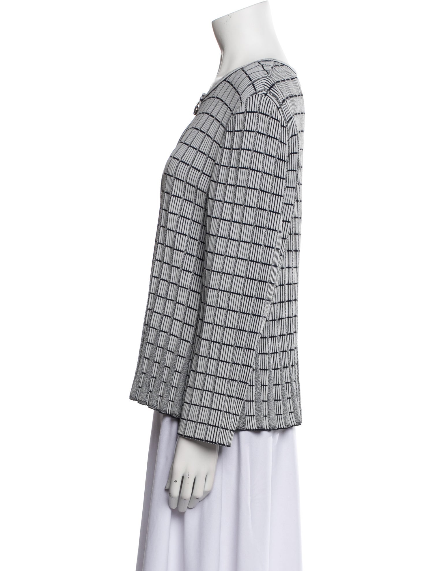 St. John Plaid Print Evening Jacket