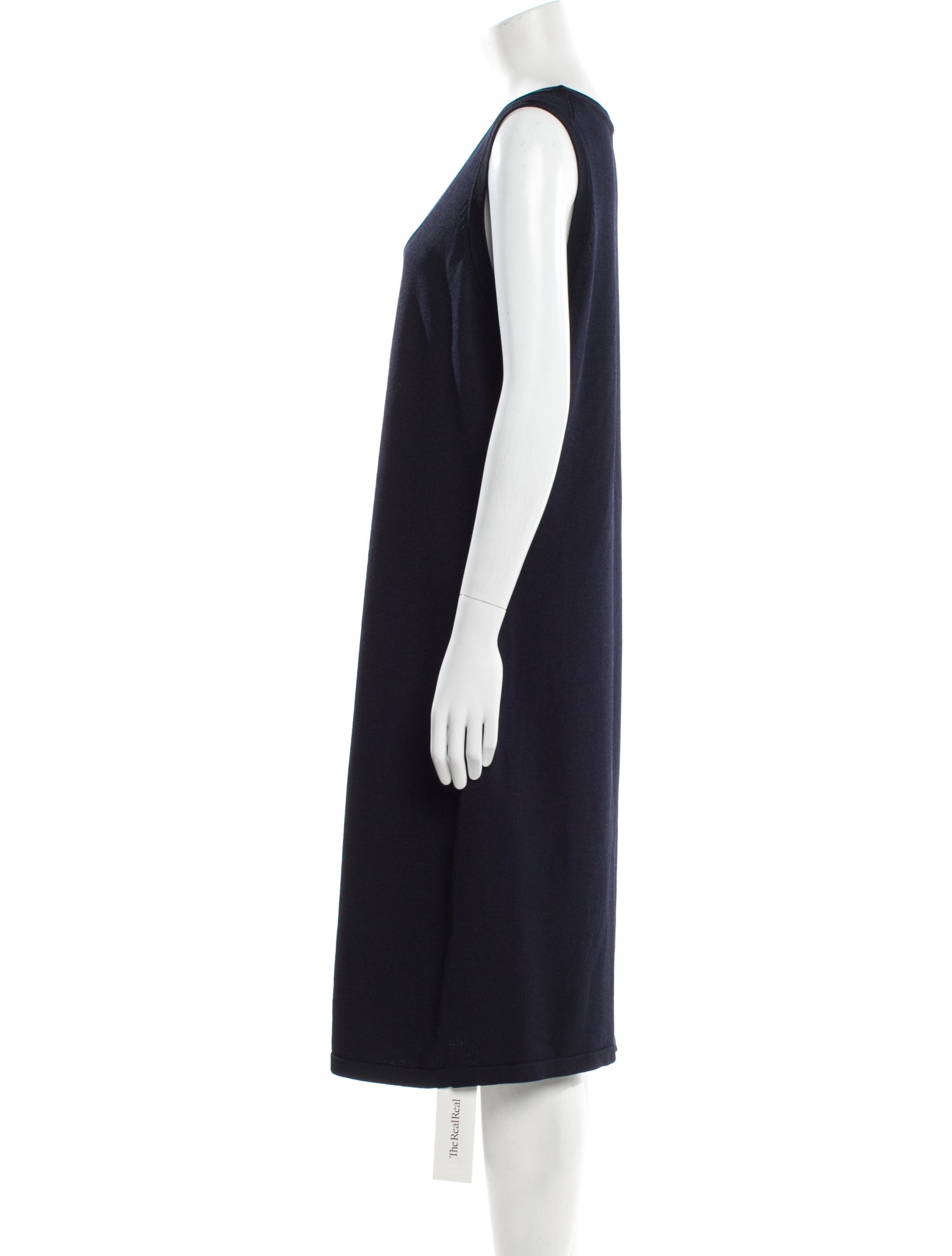 St. John Scoop Neck Midi Length Dress