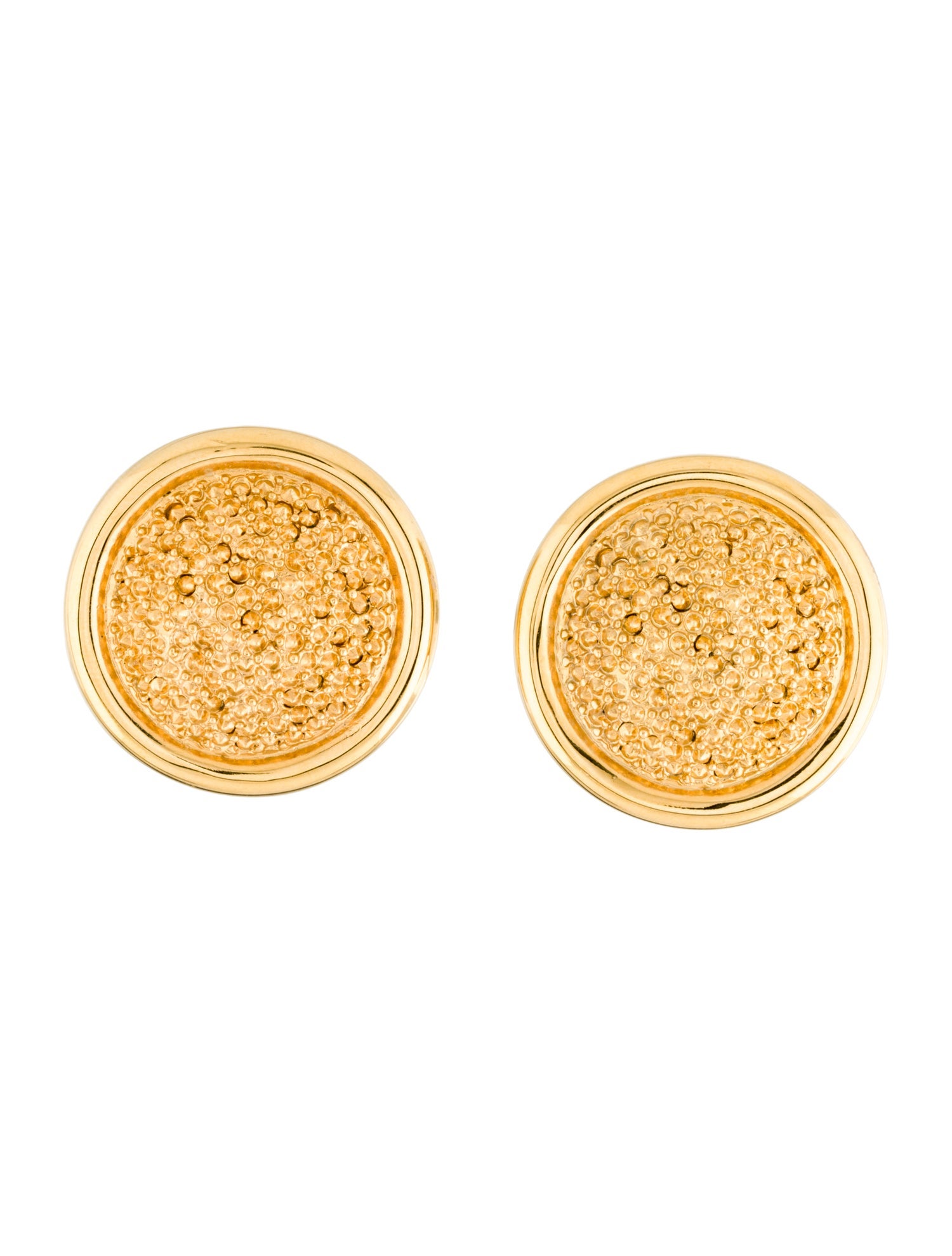 St. John Vintage Textured Clip-On Earrings