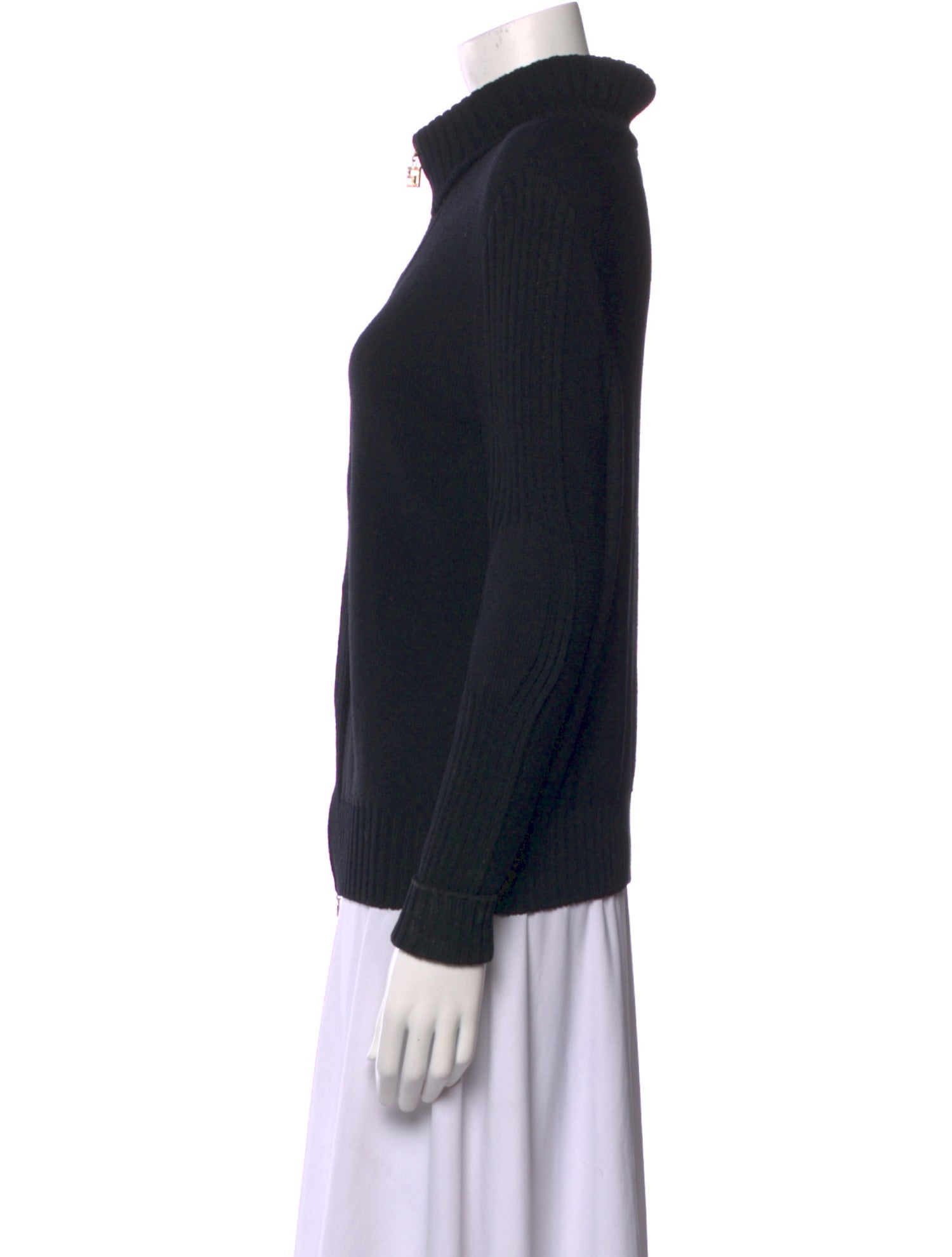 St. John Wool Mock Neck Sweatshirt
