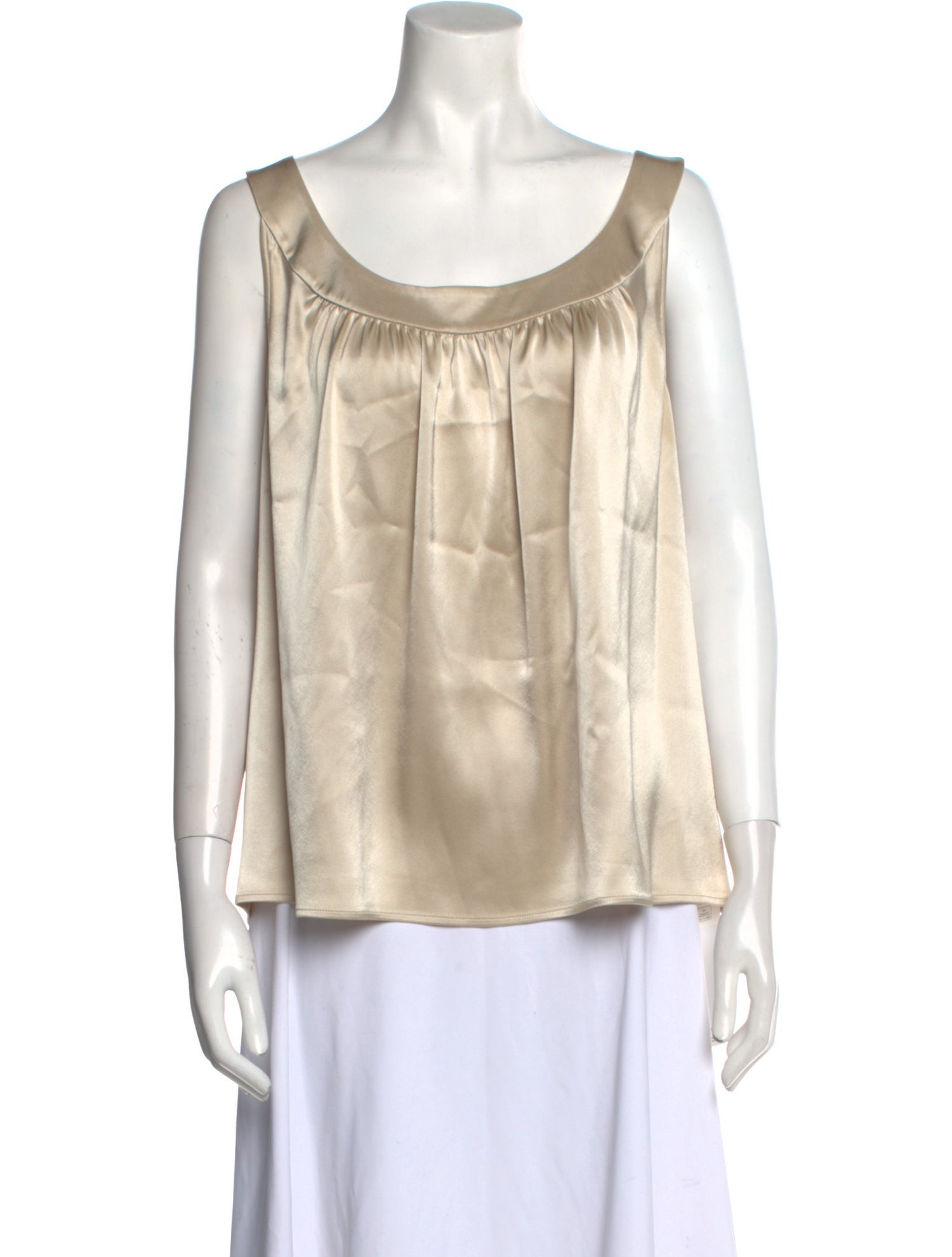 St. John Scoop Neck Sleeveless Blouse
