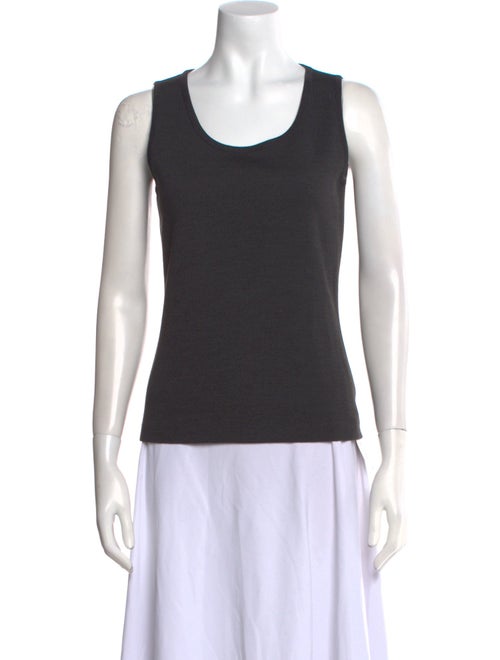 St. John Scoop Neck Sleeveless Top