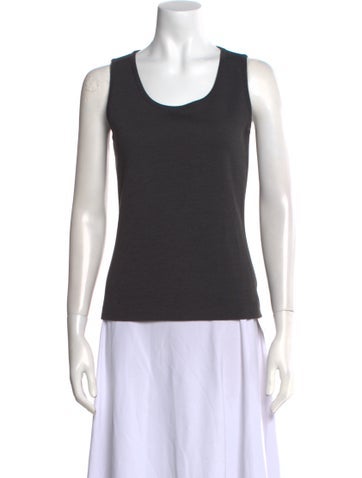 St. John Tops Scoop Neck Sleeveless Top Petite