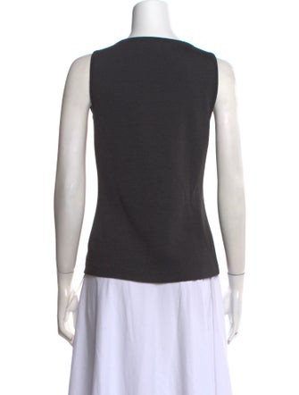St. John Scoop Neck Sleeveless Top