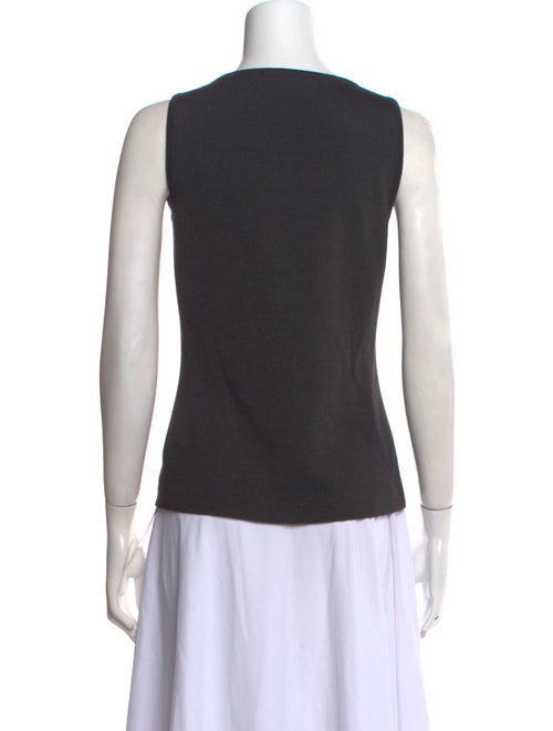 St. John Scoop Neck Sleeveless Top