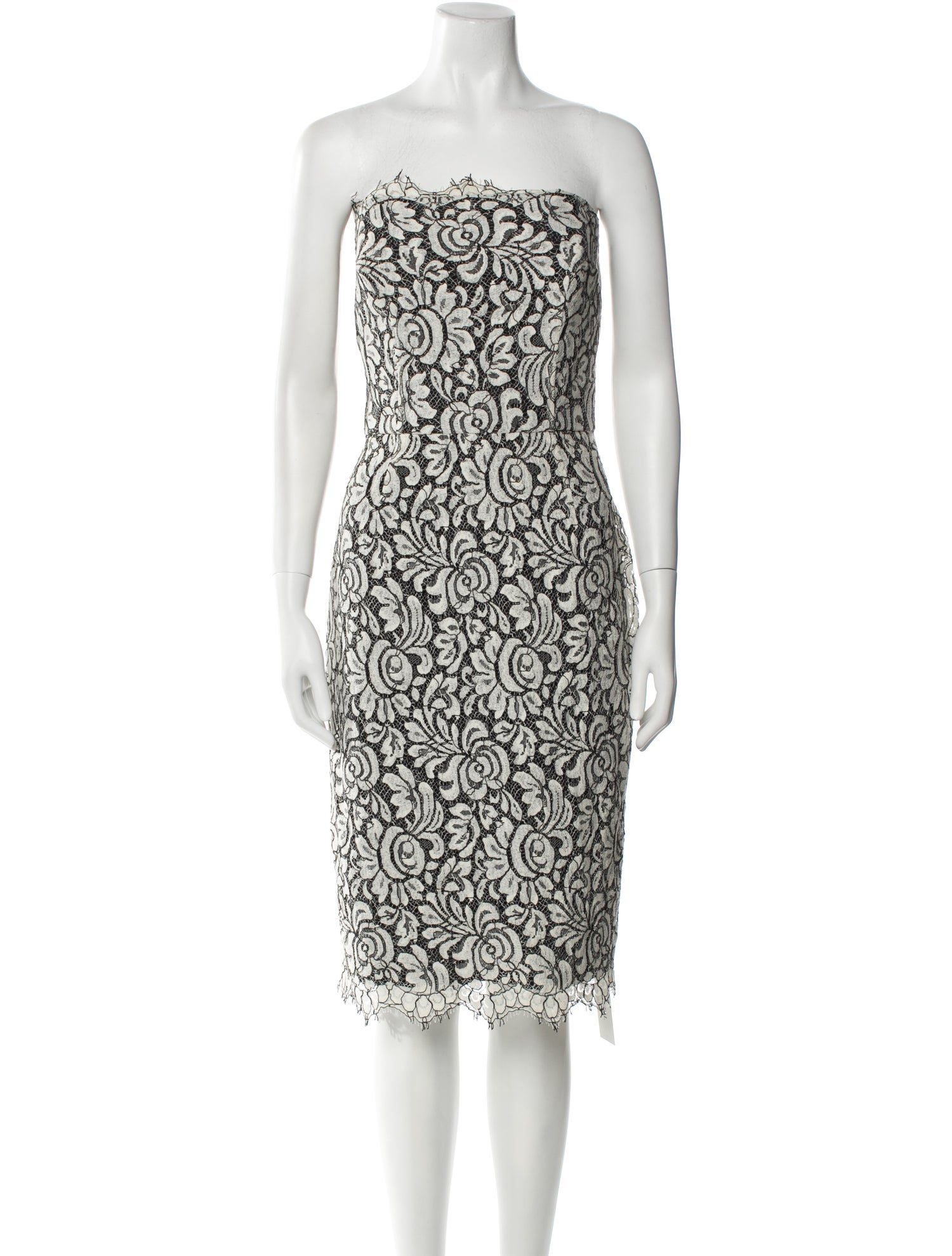 St. John Lace Pattern Mini Dress