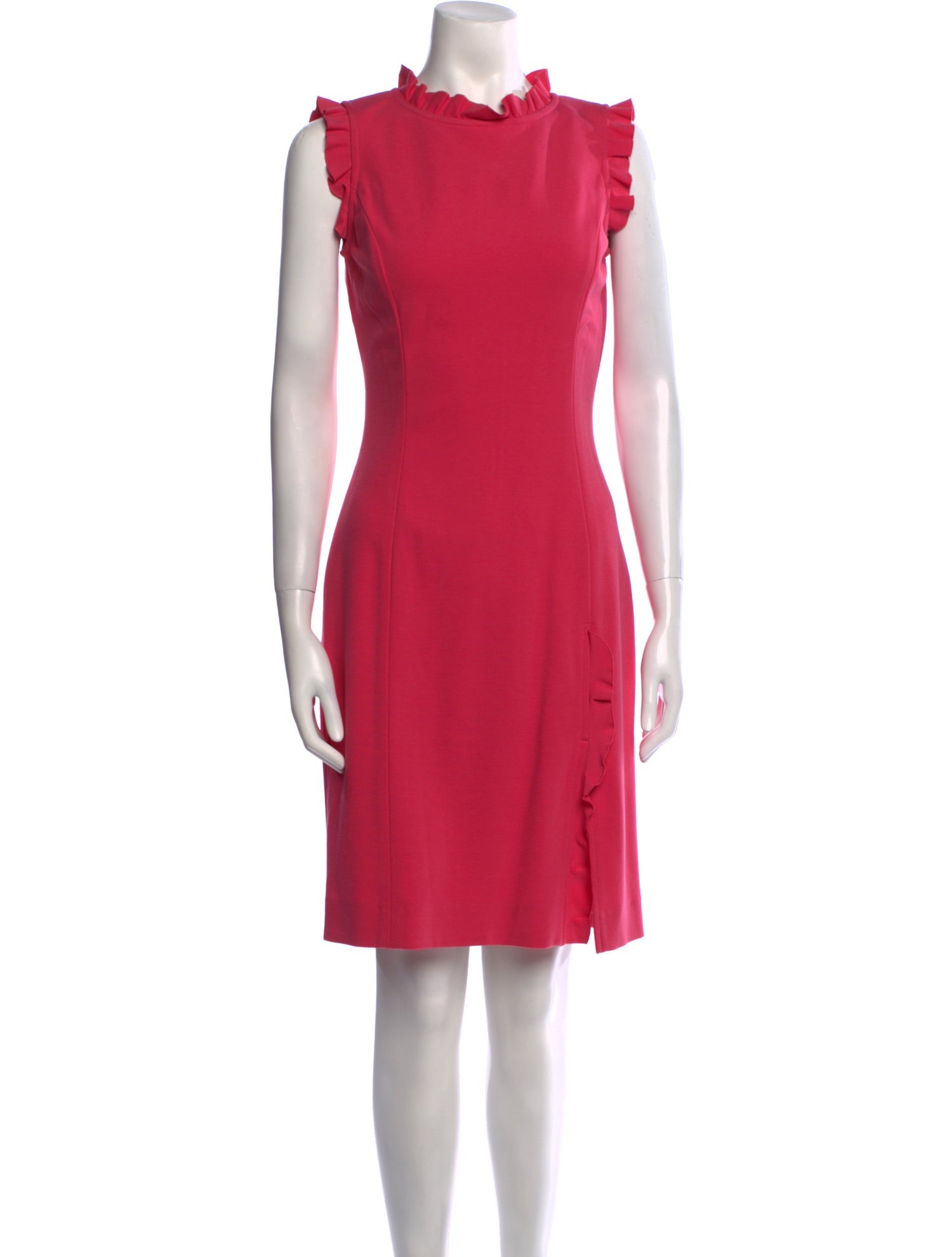 St. John Mock Neck Knee-Length Dress