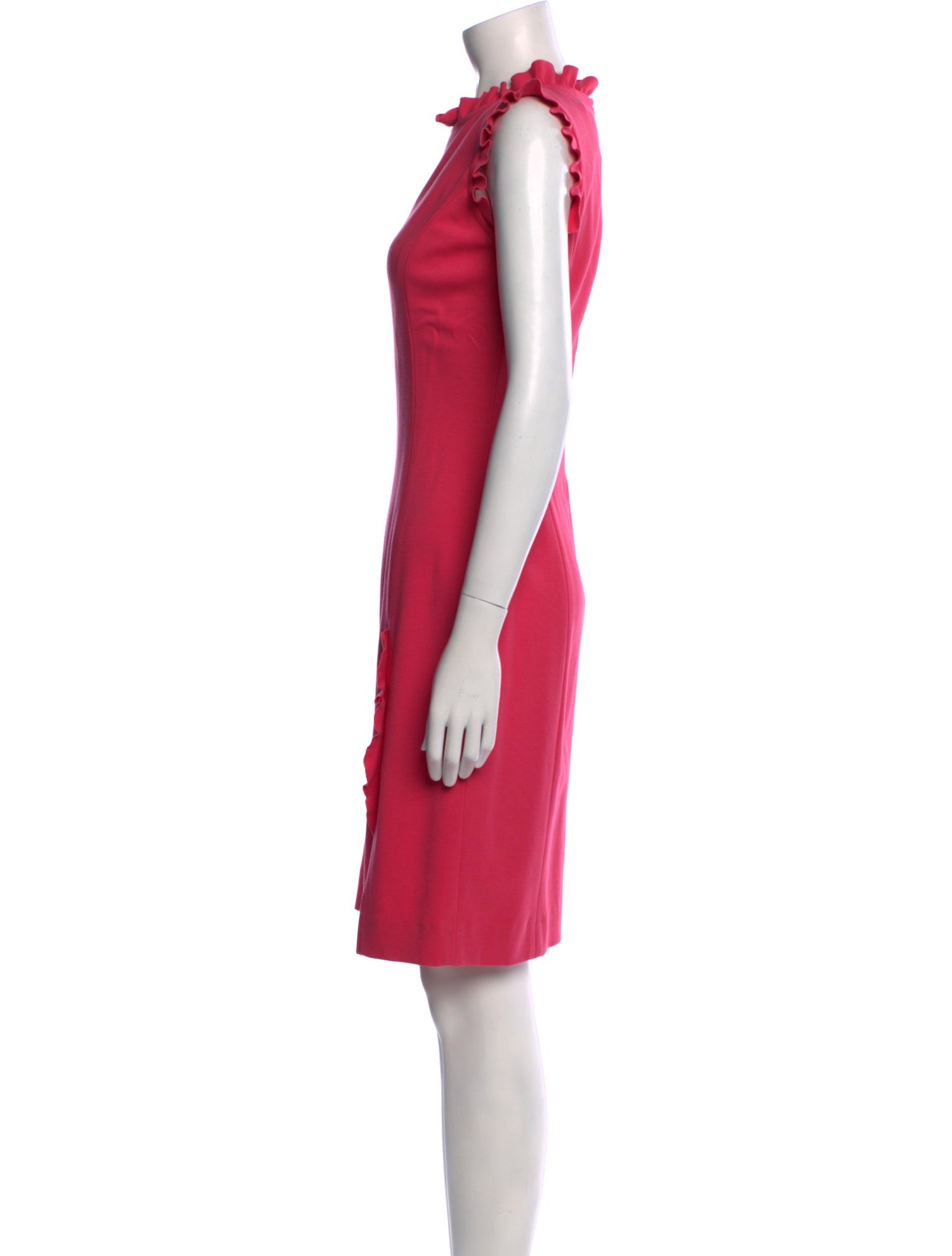 St. John Mock Neck Knee-Length Dress