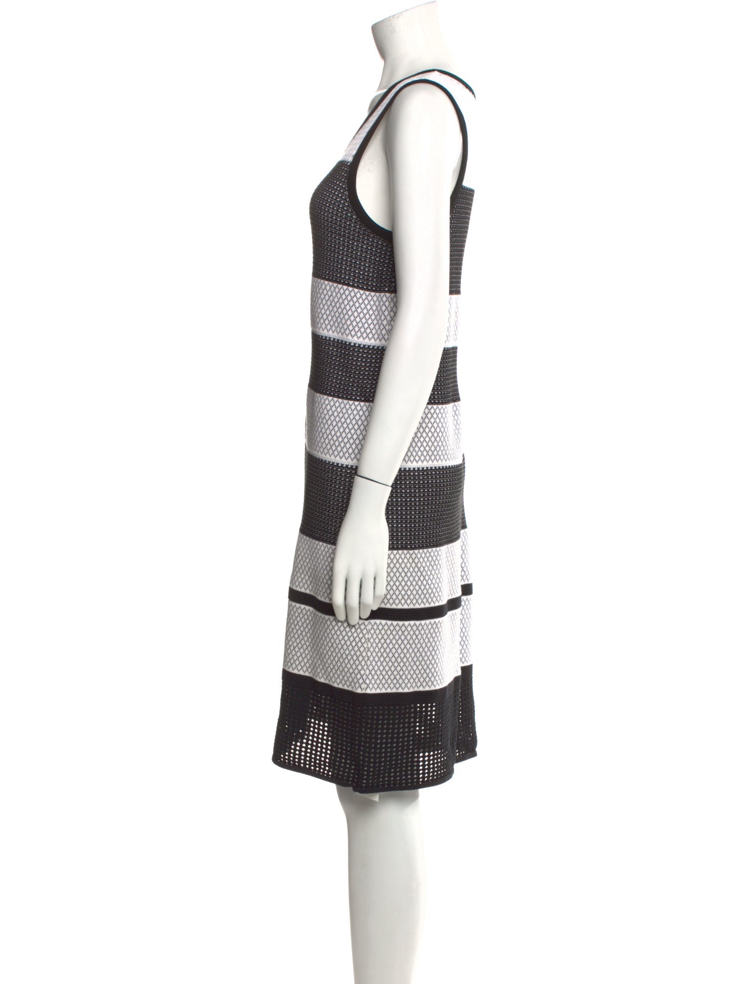 St. John Striped Knee-Length Dress