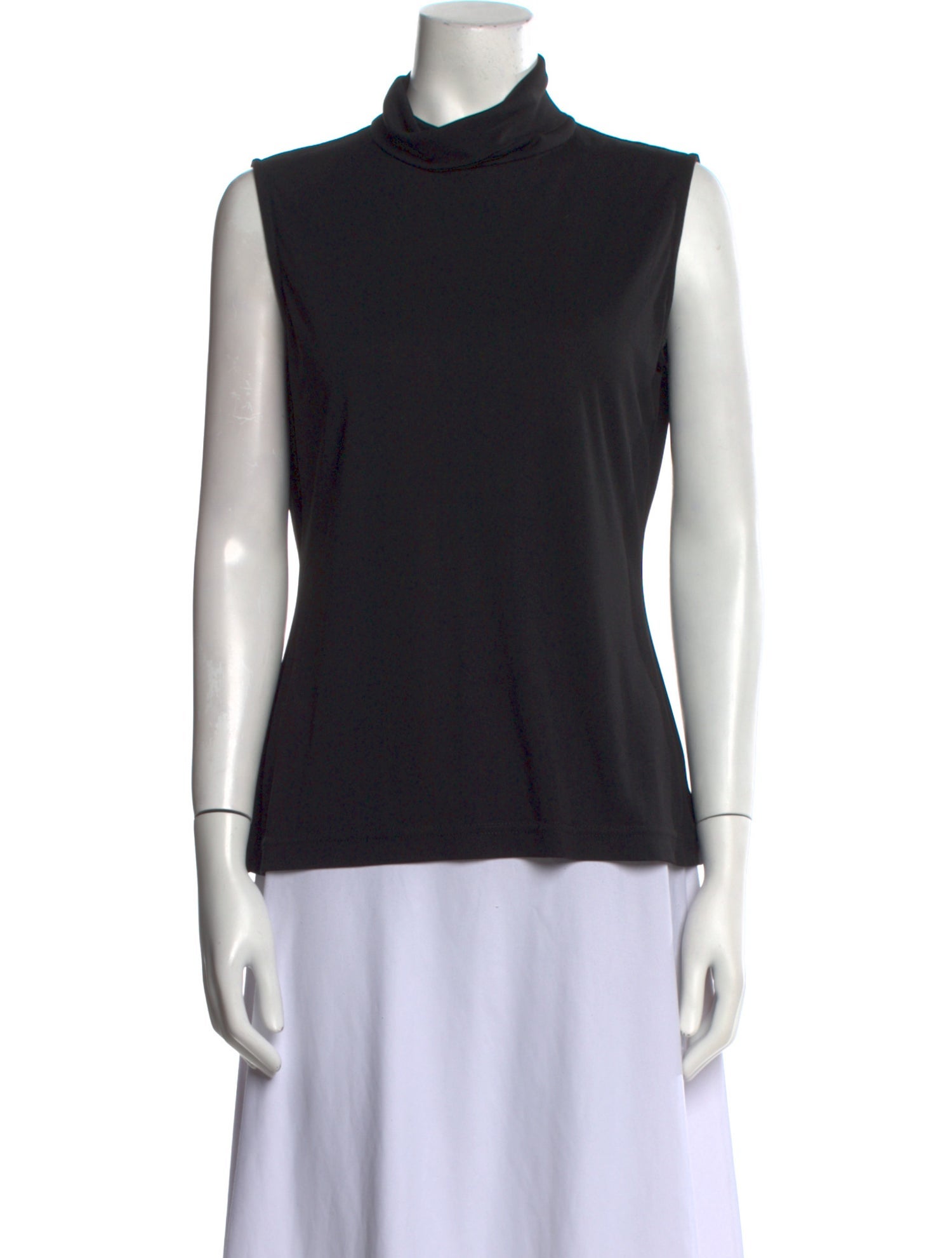 St. John Turtleneck Sleeveless Top
