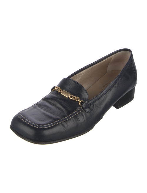 St. John Leather Chain-Link Accents Pumps