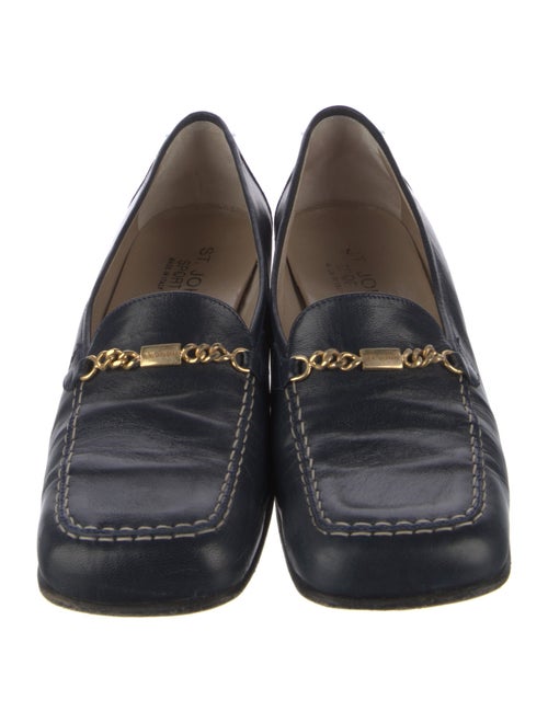 St. John Leather Chain-Link Accents Pumps