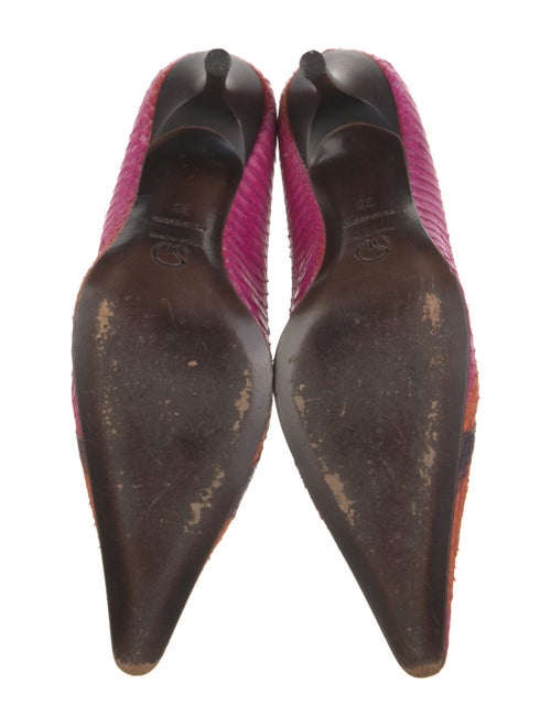 St. John Leather Printed Pumps