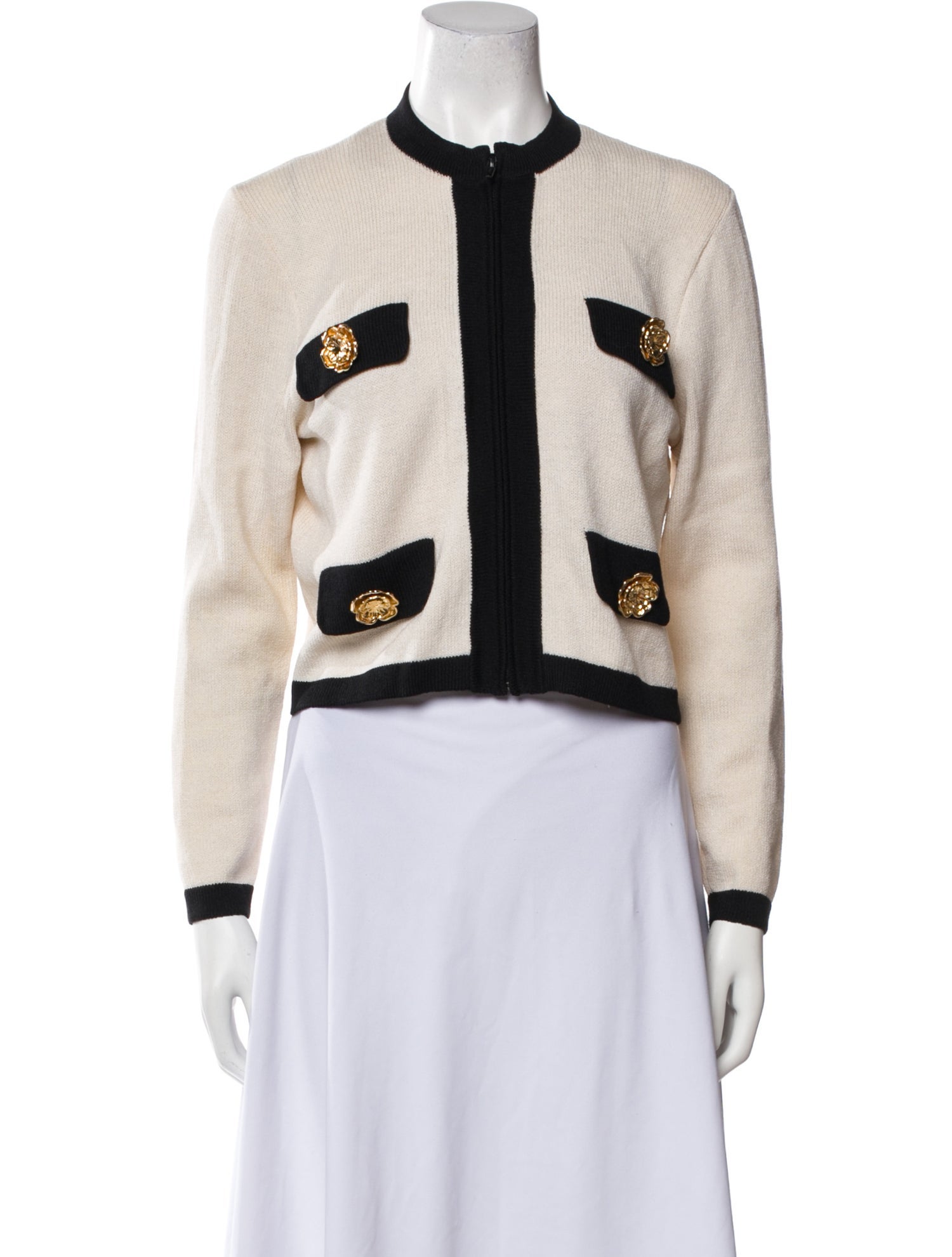 St. John Nylon Colorblock Pattern Evening Jacket