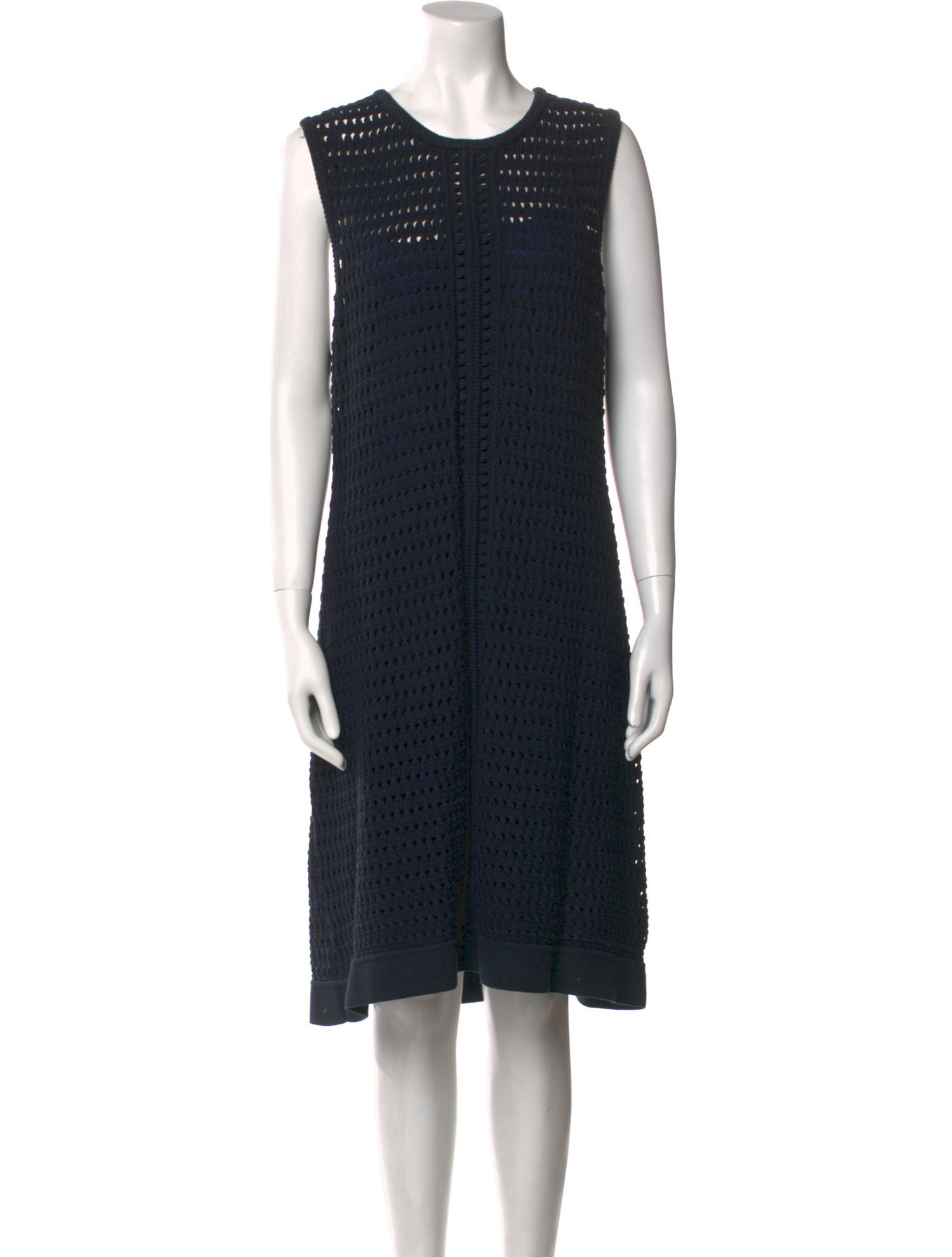 St. John Crew Neck Knee-Length Dress