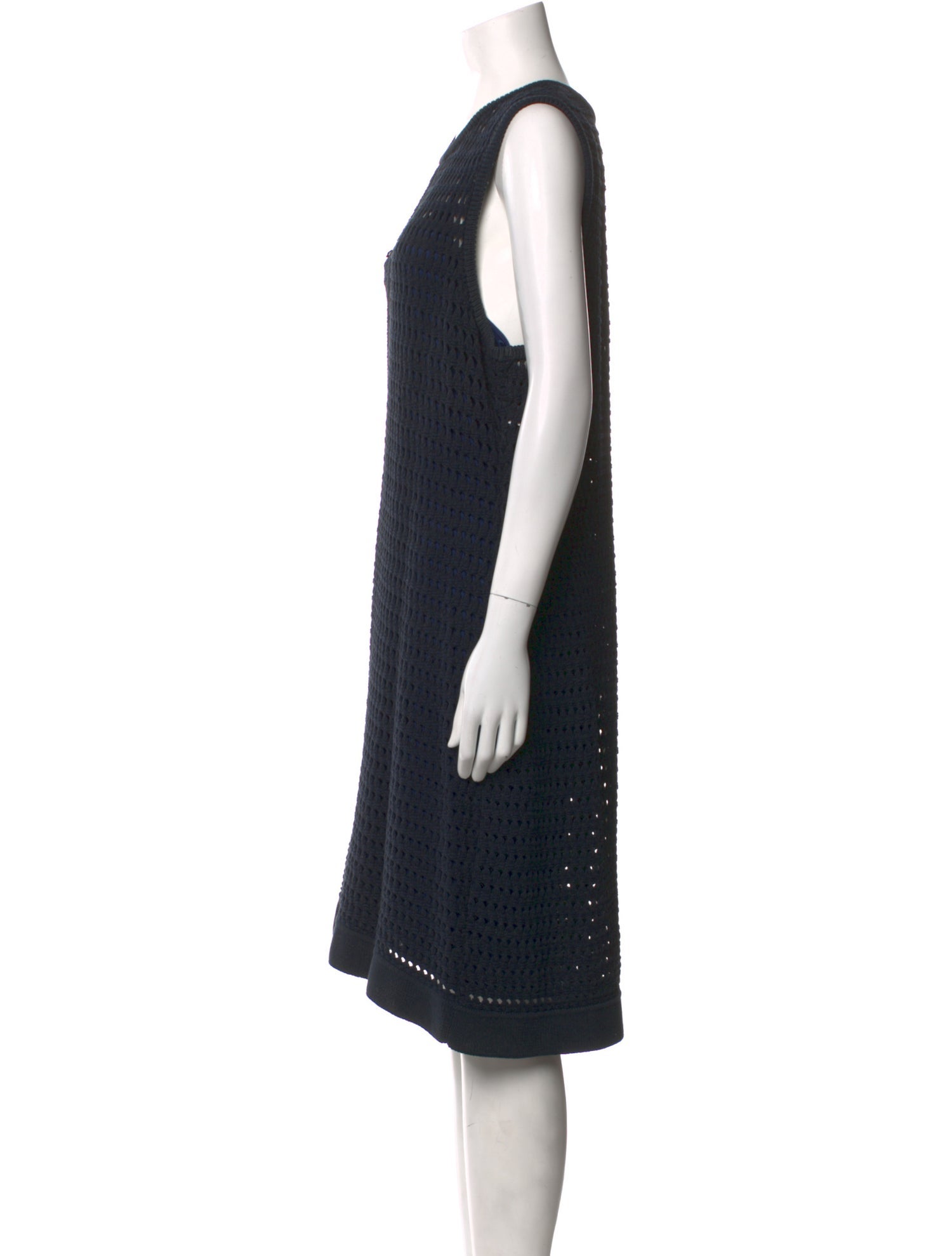 St. John Crew Neck Knee-Length Dress