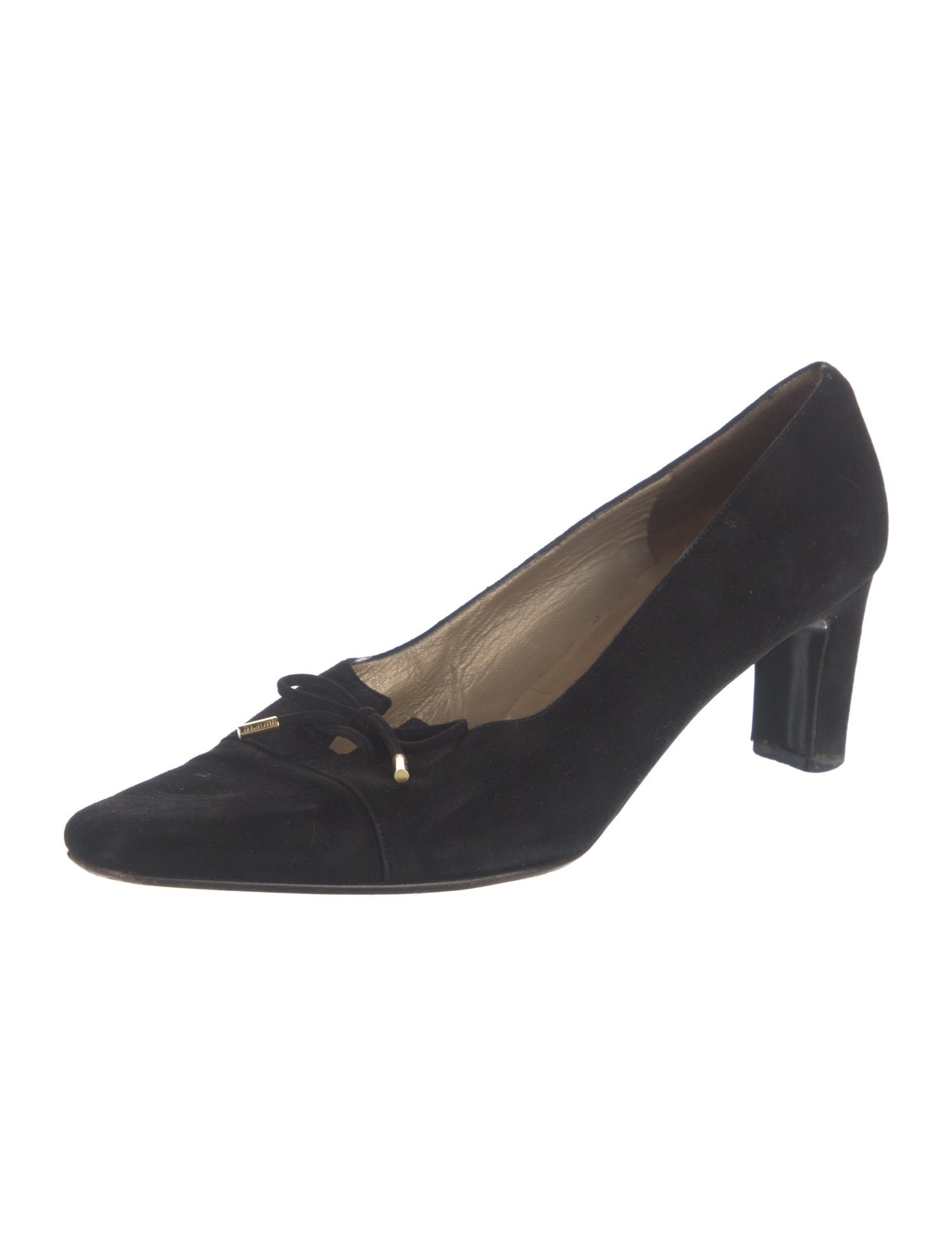St. John Suede Bow Accents Pumps