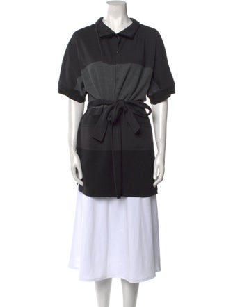 St. John Colorblock Pattern Sweater