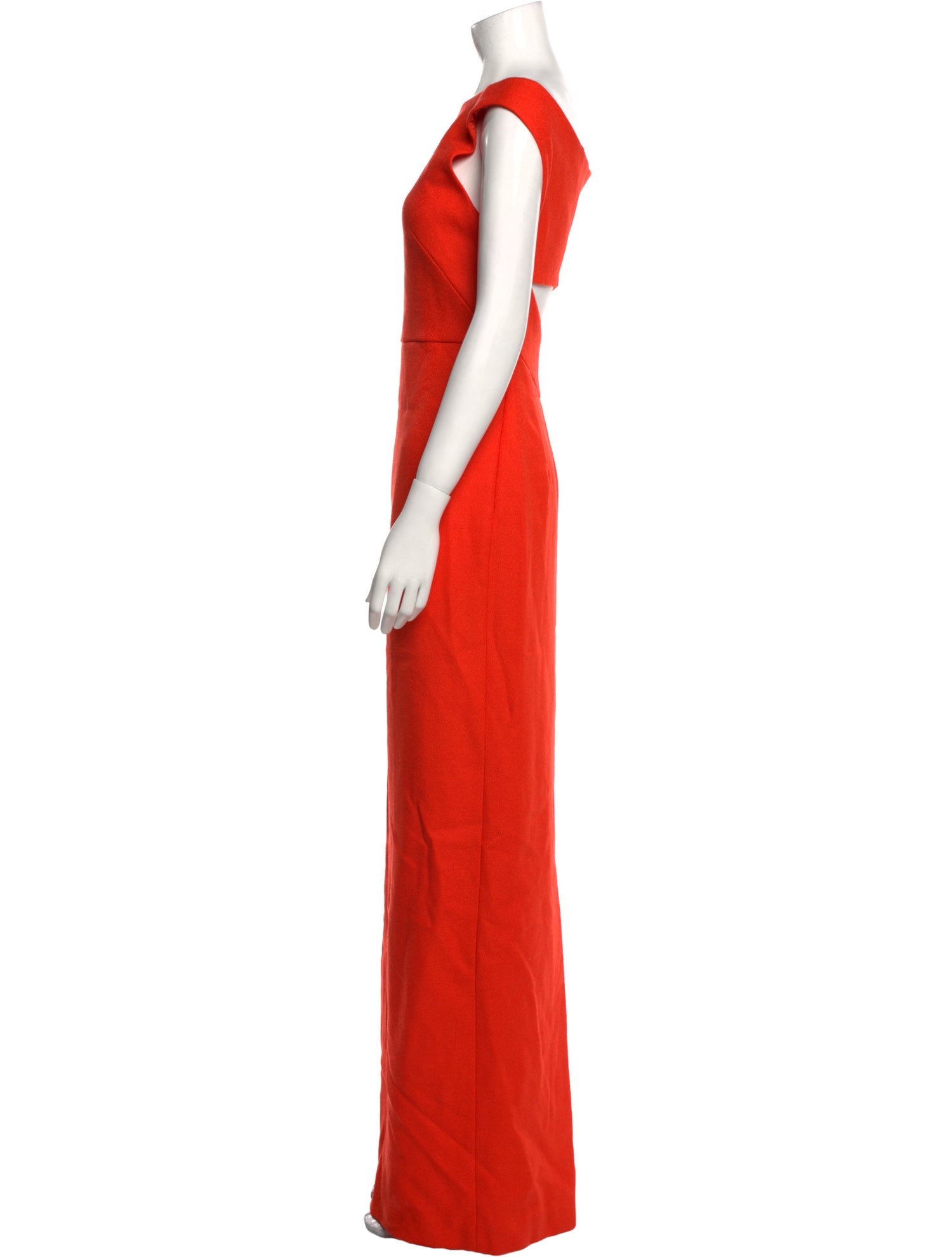 St. John Bateau Neckline Long Dress