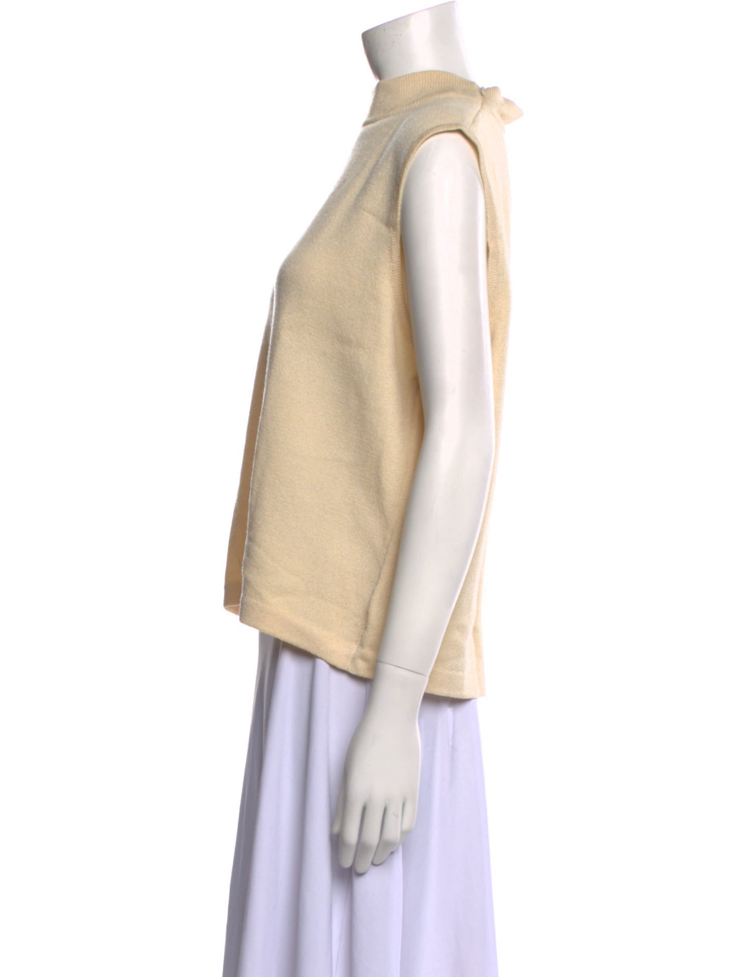 St. John Wool Mock Neck Top