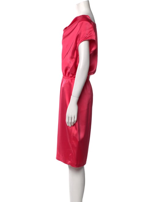 St. John Cowl Neck Knee-Length Dress