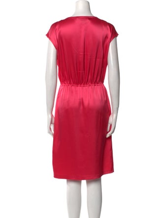 St. John Cowl Neck Knee-Length Dress