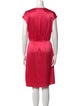 St. John Cowl Neck Knee-Length Dress