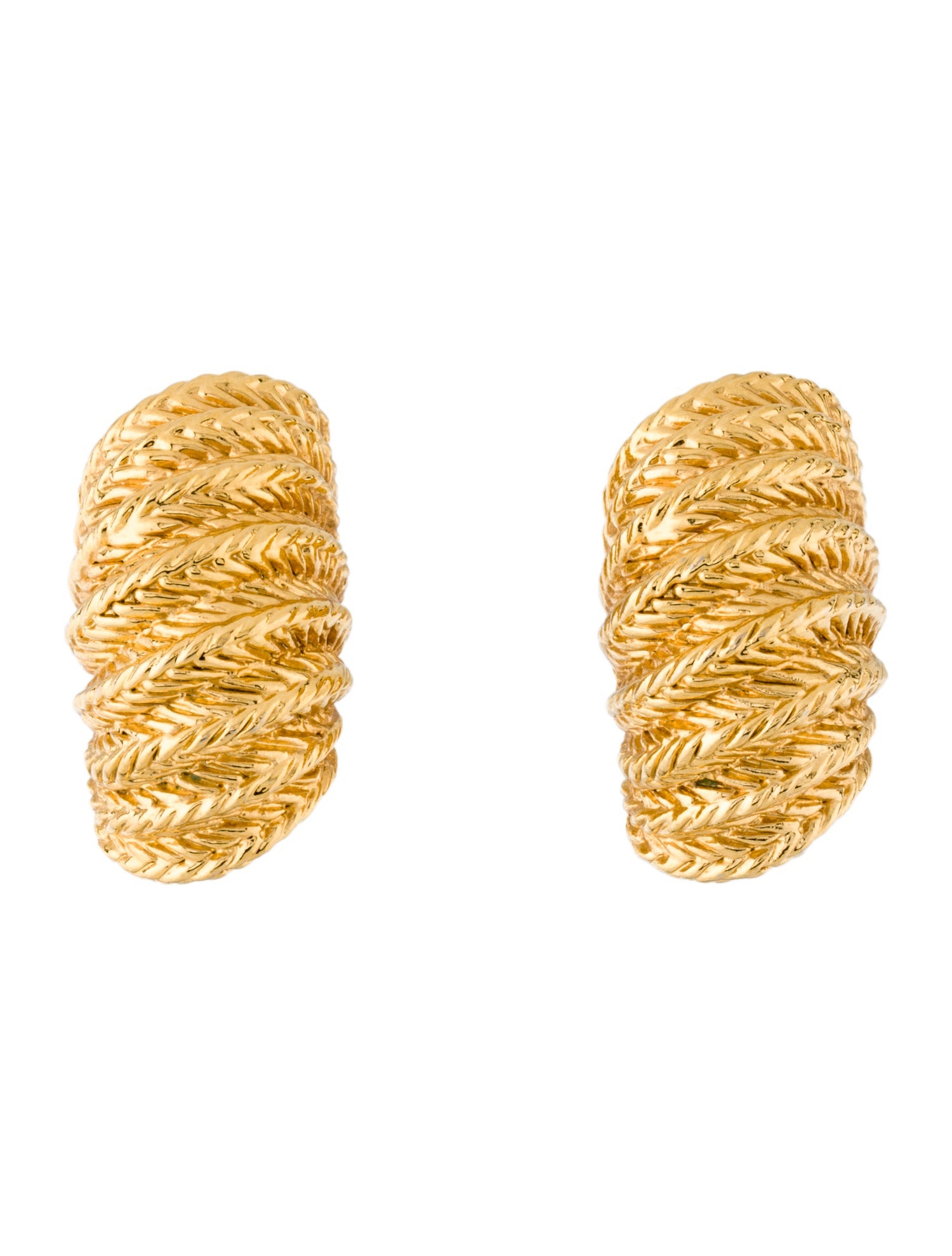 St. John Textured Clip-On Earrings