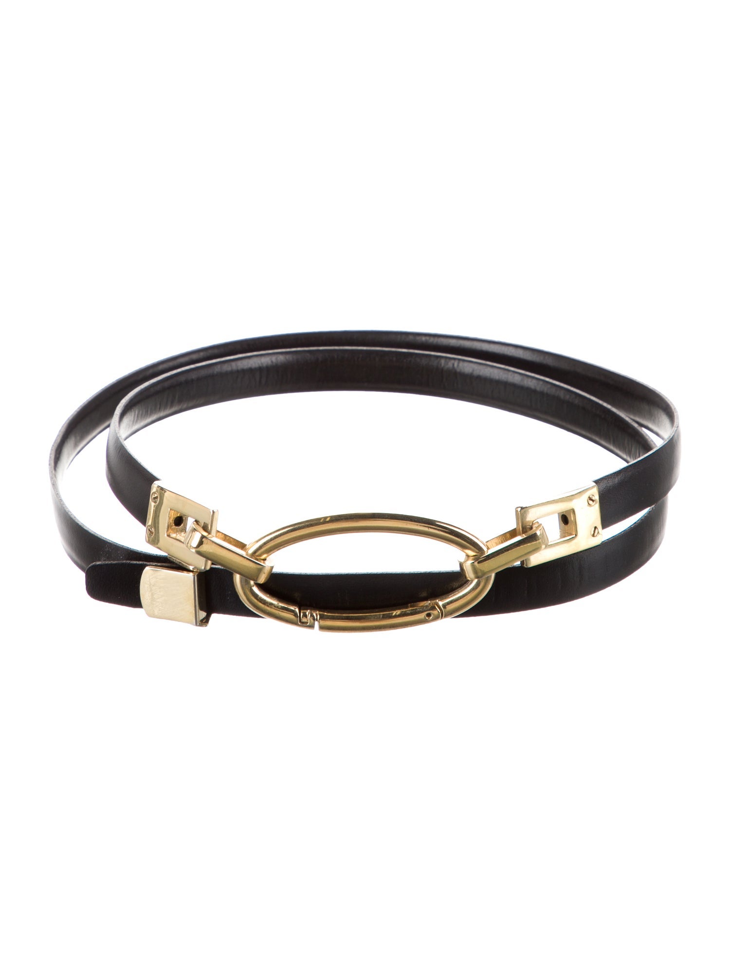 St. John Skinny Leather Waist Belt