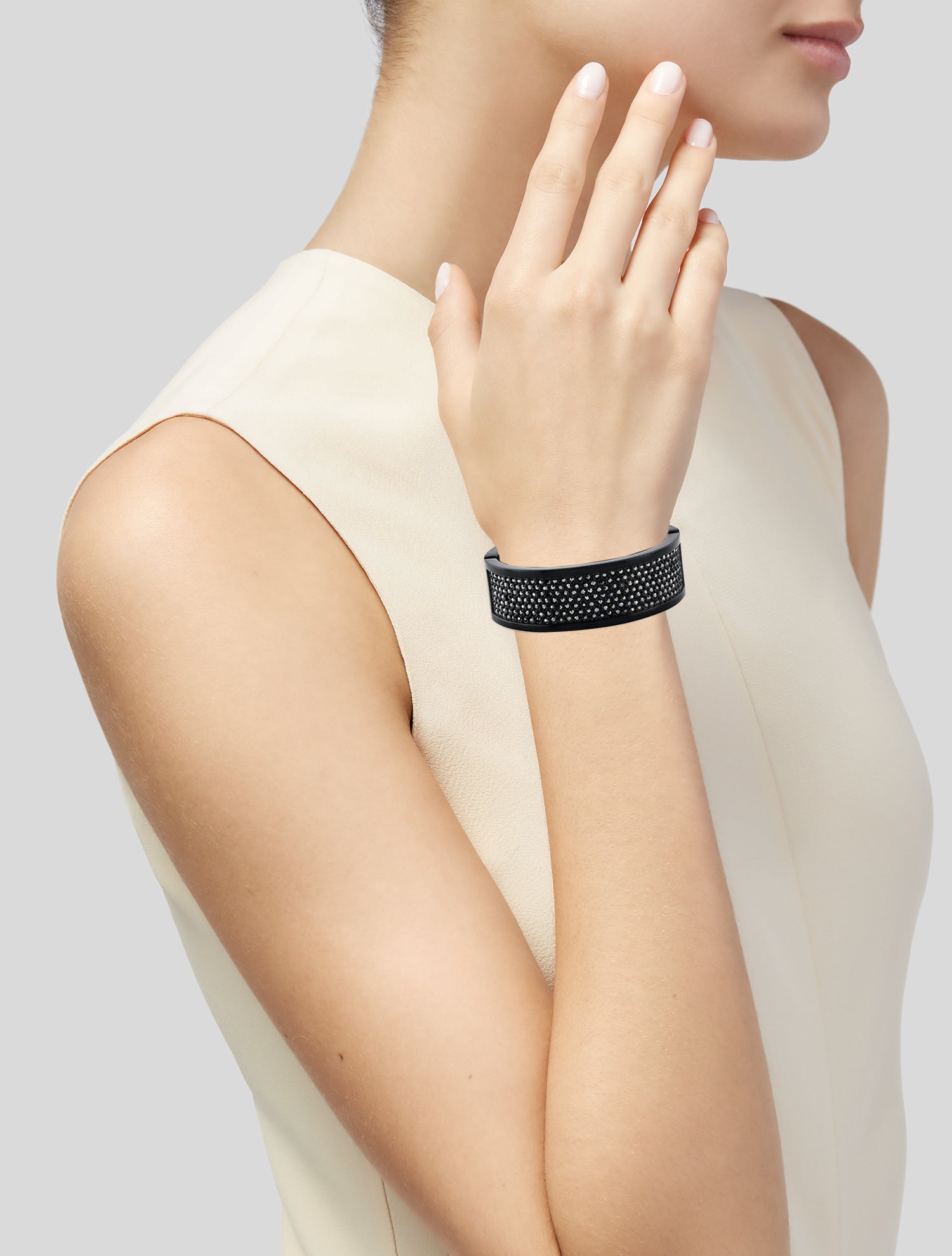 St. John St. John Crystal Pavé Hinged Bracelet