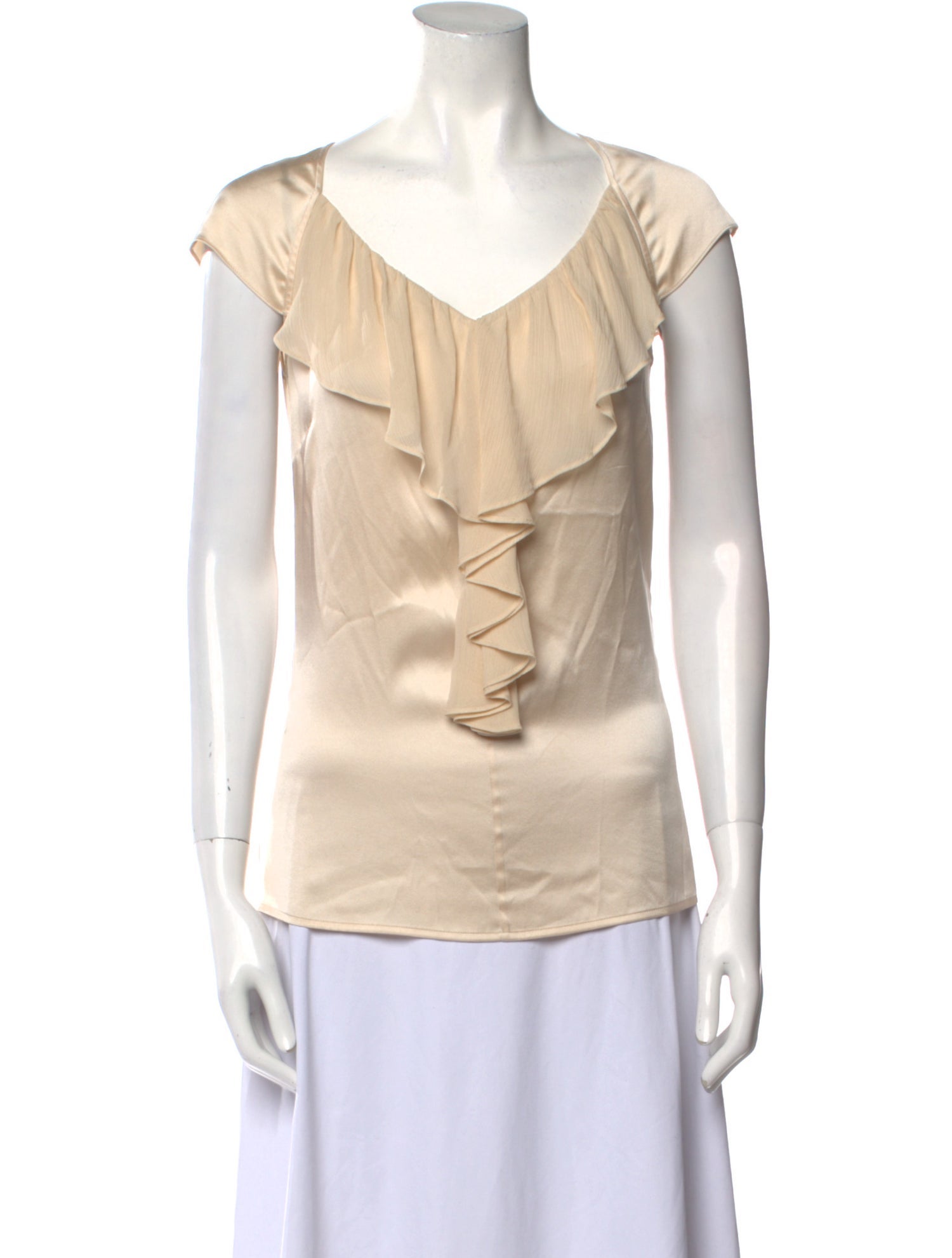 St. John V-Neck Short Sleeve Blouse