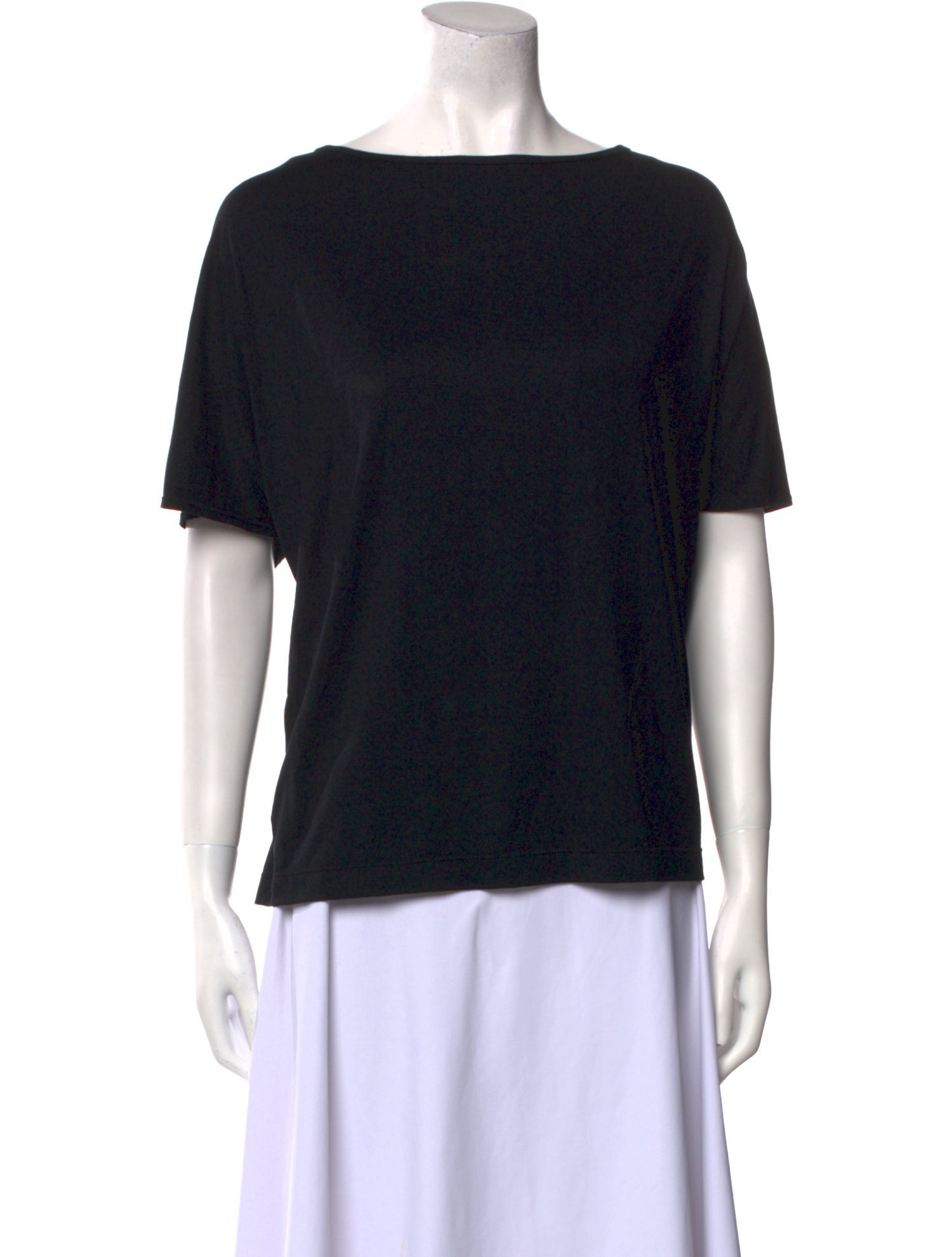 St. John Bateau Neckline Short Sleeve T-Shirt