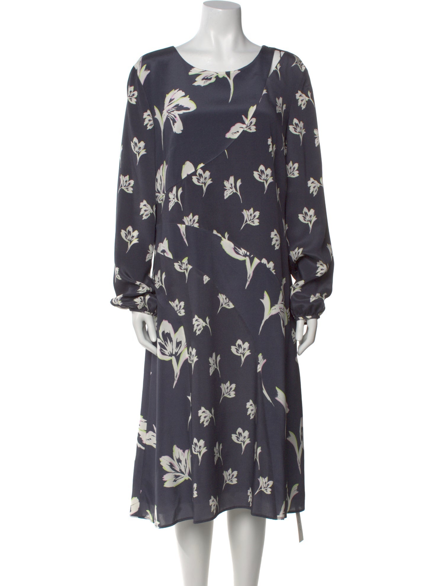 St. John Silk Midi Length Dress