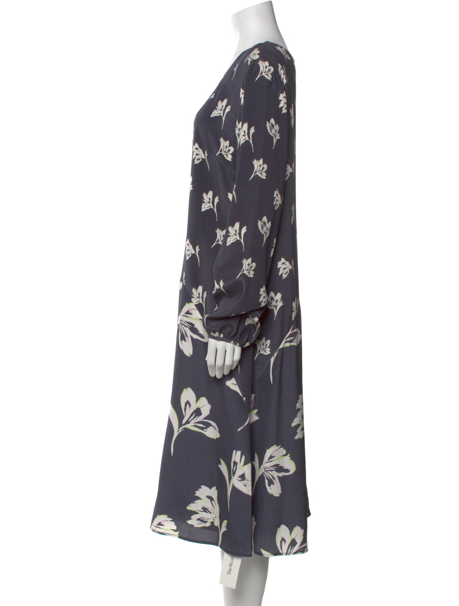 St. John Silk Midi Length Dress